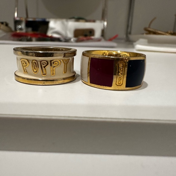 Coach Gold and Multicolor Rings Set - Picture 7 of 8